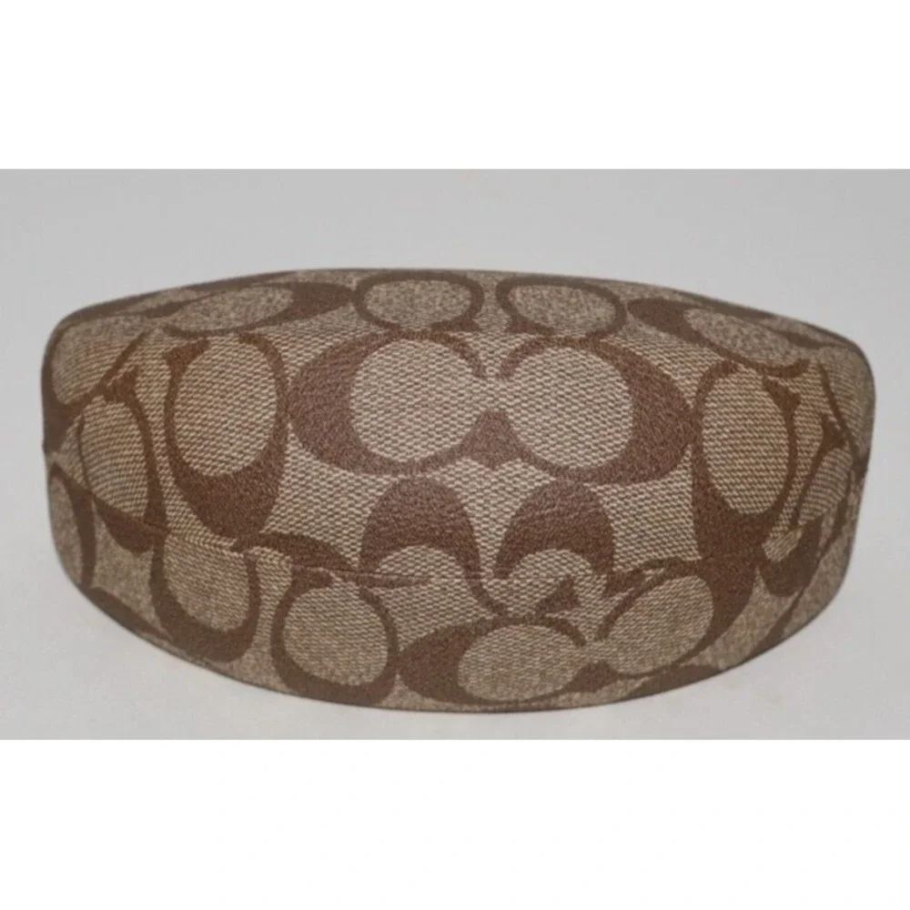 Coach Brown Monogram C Hard Shell Eyeglasses Sunglasses Clamshell Case